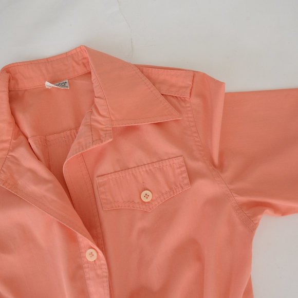 Coral Short Sleeve Jumper Pantsuit 70s Bell Bottoms Leisure Suit - Picture 9 of 16